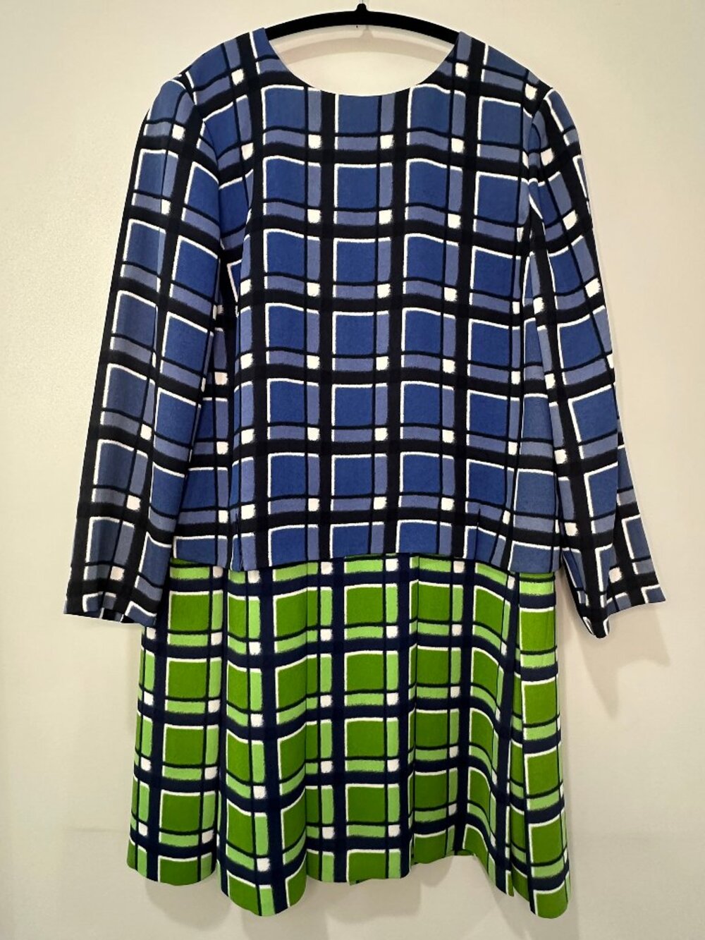 MARC by Marc Jacobs Toto Skipper Blue/Green Multi Plaid Skipper Dress Like New